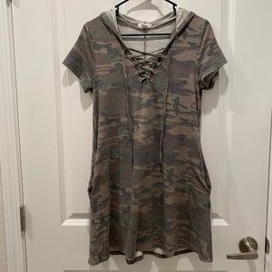 Hooded Camo Dress